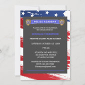 ～でのシンブルーライン旗警察官の卒業 招待状 (正面)