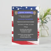 ～でのシンブルーライン旗警察官の卒業 招待状 (スタンド正面)