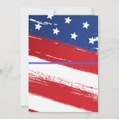 ～でのシンブルーライン旗警察官の卒業 招待状 (裏面)