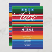 ～でのパーティーテーマカラフルのタコ 招待状 (正面/裏面)