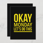 では月曜の引用文イエおもしろいローをやろう サンキューカード (正面/裏面)