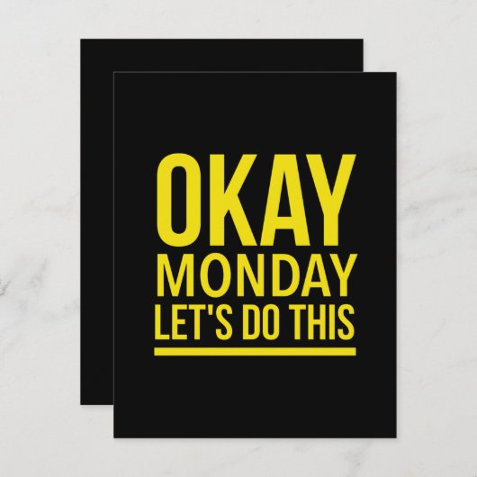 では月曜の引用文イエおもしろいローをやろう サンキューカード (正面/裏面)