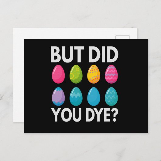 でもおかしなイースターエッグスの狩りプレゼント ポストカード (正面/裏面)