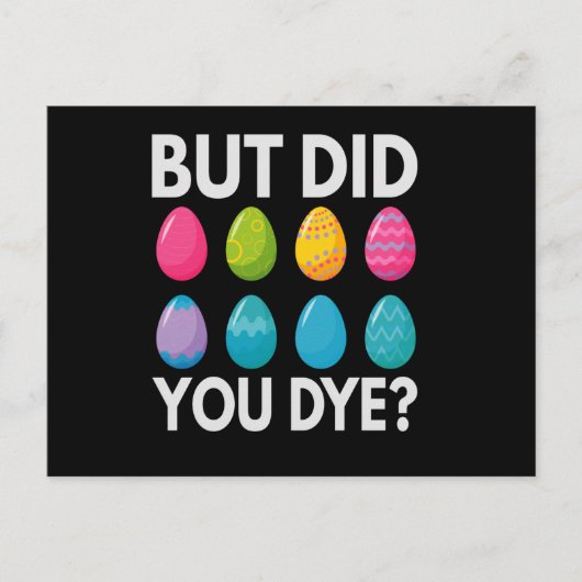 でもおかしなイースターエッグスの狩りプレゼント ポストカード (正面)