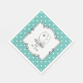 でもかわいいサモイドッグおもしろいサミー スタンダードランチョンナプキン (角)