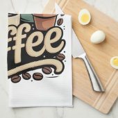 でもまずはコーヒーから キッチンタオル (四つ折り)