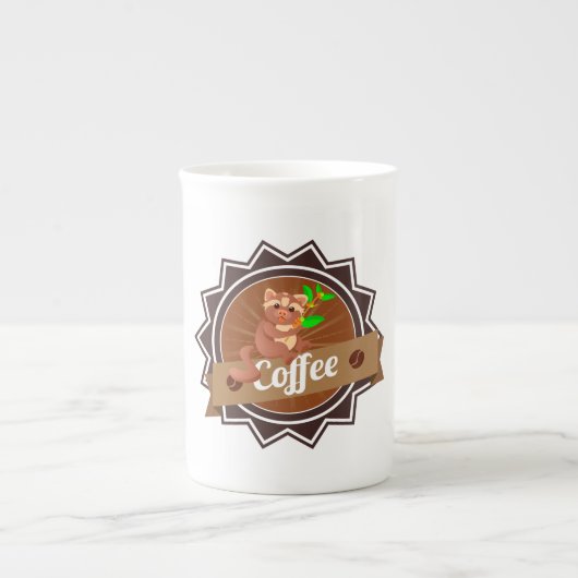 でもまずはコーヒーから ボーンチャイナマグカップ (正面)