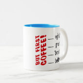 でもまずはコーヒーだ!うっ!...グラント…呼吸…よりよい ツートーンマグカップ (正面右)