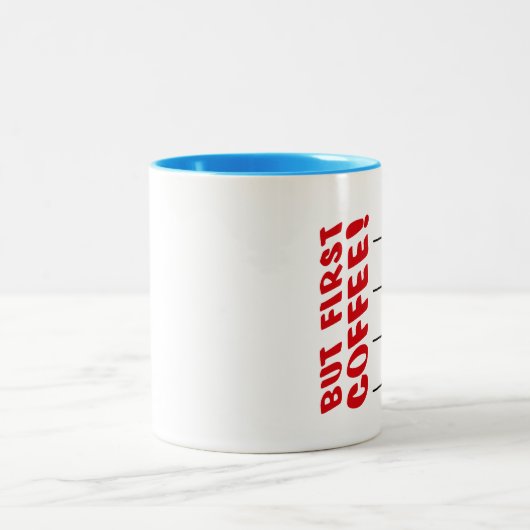 でもまずはコーヒーだ!うっ!...グラント…呼吸…よりよい ツートーンマグカップ (中央)