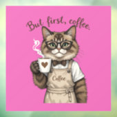 でもまずはコーヒー ネコ ウィンドウサイン (シート3)