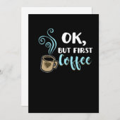 でもまずはコーヒー 面白いコーヒーグッズ コーヒー 招待状 (正面/裏面)