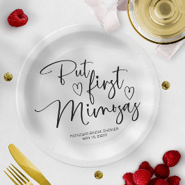 でもまずはミモザ ブライダルシャワー ペーパープレート