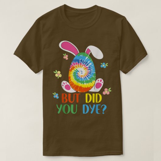 でもイースターの絞り染めイースターの卵を死んだ Tシャツ (デザイン正面)