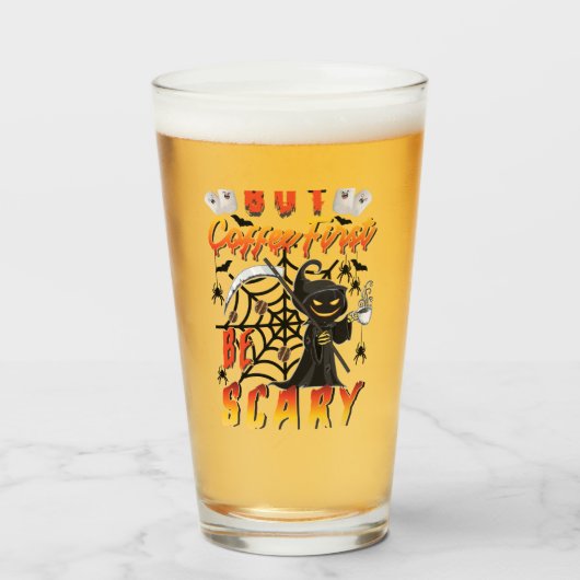 でもコーヒーは最初に怖い タンブラーグラス (ドリンク正面)