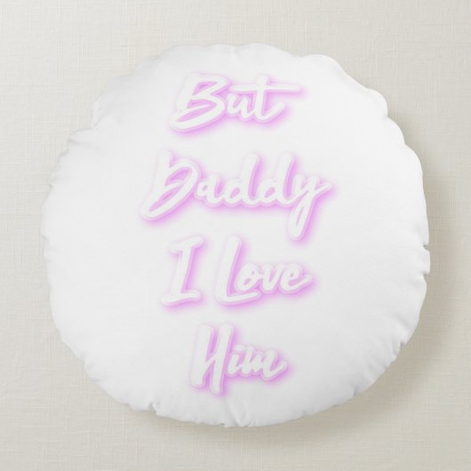 「でもパパは大好き」枕 ラウンドクッション (正面)