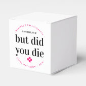 でも二日酔いで死んだパーソナライズされたバチェロレッテ フェイバーボックス (正面サイド)