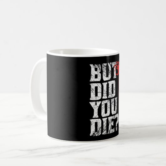 でも体育トレーニングのユーモアおもしろいで死んだ コーヒーマグカップ (正面左)