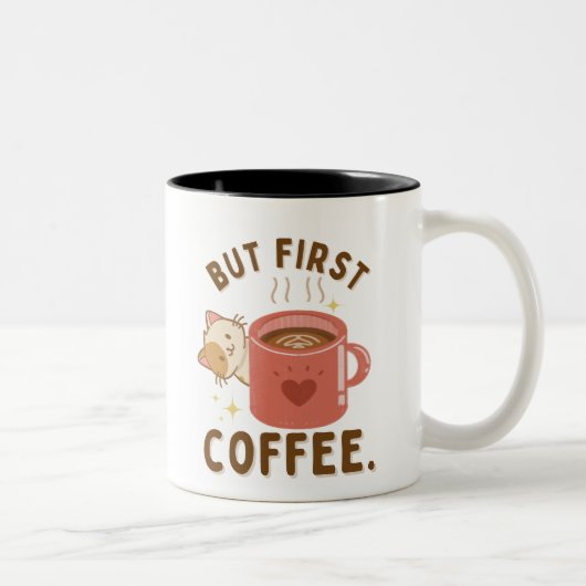 でも愛嬌のある最初のコーヒーマグ ツートーンマグカップ (右)
