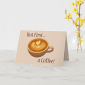 でも最初に、コーヒー カード (黄色い花)