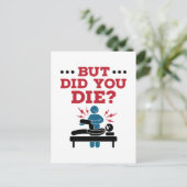 でも死んだおもしろいフィジカルセラピーPT ポストカード (スタンド正面)