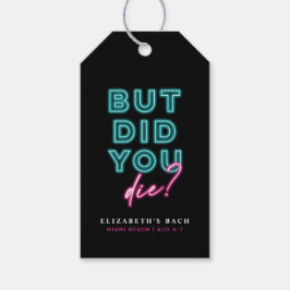 でも死んだの？ネオンブルー&ピンクハングオーバーキット ギフトタグ