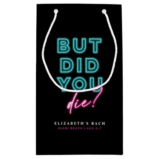 でも死んだの？ネオンブルー&ピンクハングオーバーキット スモールペーパーバッグ (裏面)