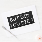 でも死んだの – バイククールかおもしろい 長方形シール (封筒)