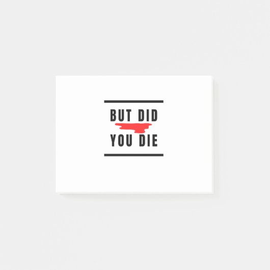でも死んだの ポストイット (正面)