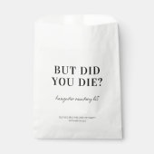 でも死んだの?ミニマルおもしろいリストハングオーバーキットバッグ フェイバーバッグ (正面)