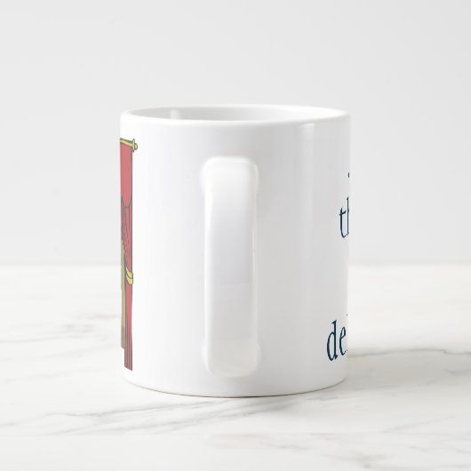 でも火はとても楽しいです ジャンボコーヒーマグカップ (裏面)