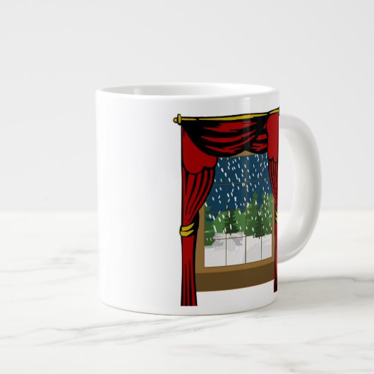 でも火はとても楽しいです ジャンボコーヒーマグカップ (正面右)