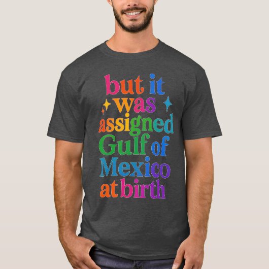 でも生まれた時はメキシコ湾と名付けられたの Tシャツ (正面)