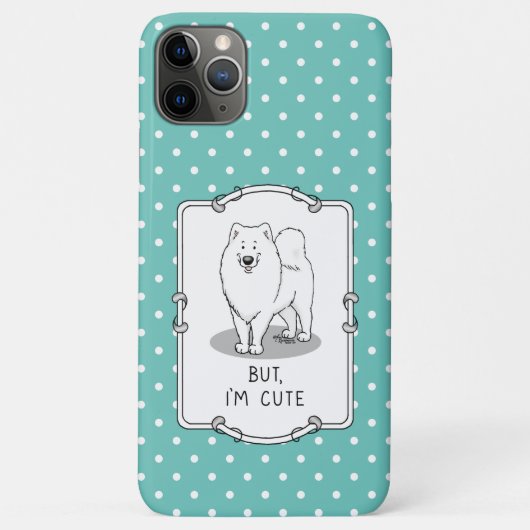でも私はサモイド犬が可愛い Case-Mate iPhoneケース (裏面)