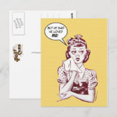 でも私を愛してると言ってたわ！ ポストカード (正面/裏面)