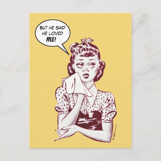 でも私を愛してると言ってたわ！ ポストカード (正面)