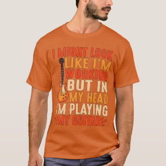 でも頭の中ではギターを弾いている Tシャツ