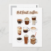 「でも、まずはコーヒー」ポストカード ポストカード (正面/裏面)