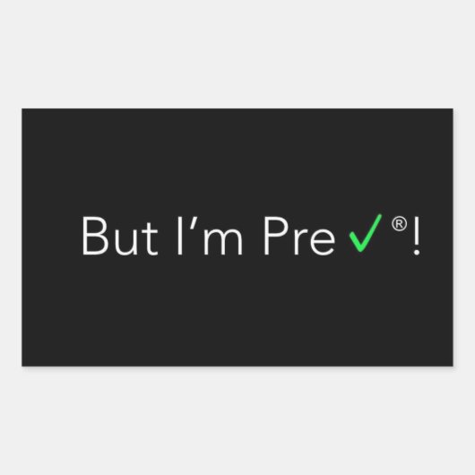 でもPre-Checkスタンプ(x4) 長方形シール (正面)