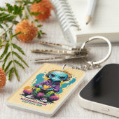 ～でゾーン外コーヒーで調整される | かわいいエイリアンアート キーホルダー (正面右)