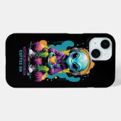 ～でゾーン外コーヒーで調整される | かわいいエイリアンアート Case-Mate iPhoneケース (裏面 (横))