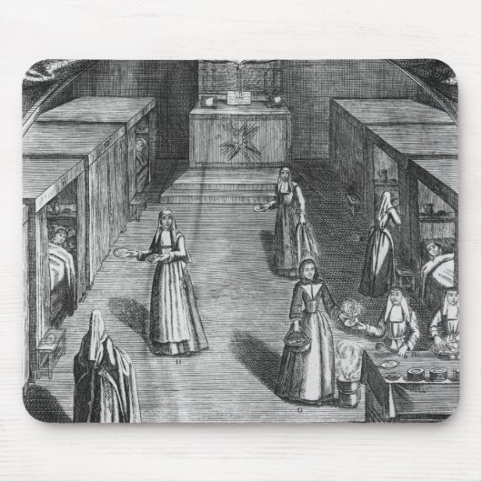 で患者に食糧に役立っている尼僧 マウスパッド (正面)