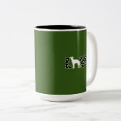 ～で愛人を打つ美しい緑の贈り物 ツートーンマグカップ (正面右)