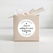 ~で新しい始まりエレガント引用文を迎える ラウンドシール