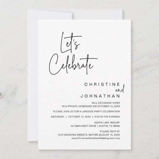 で祝はの結婚パーティー 招待状 (正面)