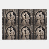 ～で結婚作られた可愛い夫婦 ラッピングペーパーシート (正面)