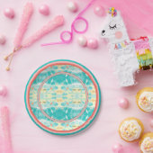 ～で花が咲く結婚式の日 ペーパープレート (パーティー)