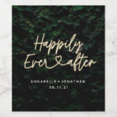 ～で行われるモダン結婚式の後ずっと楽しい ワインラベル (シングルラベル)