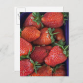 ～で販売するために熟した新鮮なイチゴのパネット ポストカード (正面/裏面)