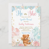 ～で赤ちゃんのシャワーが漏れるのを早く待つ 招待状 (正面)