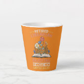 ~で退職した新しい一章を楽しむ図書館員 カフェラテマグ (正面)